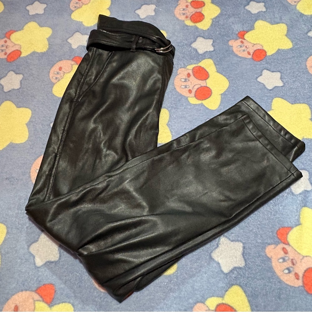 Black Faux Leather Pants